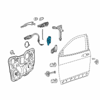 OEM 2014 Jeep Cherokee Front Door Latch Right Diagram - 68164358AB