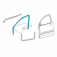 OEM 2004 Hyundai XG350 Weatherstrip-Front Door Body Side LH Diagram - 82110-39000-LK