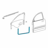 OEM Hyundai XG350 Weatherstrip Assembly-Front Door Side LH Diagram - 82130-39000
