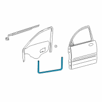 OEM 2002 Hyundai XG350 Weatherstrip Assembly-Front Door Side LH Diagram - 82130-39000