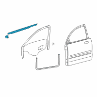 OEM Hyundai XG300 Weatherstrip Assembly-Front Door Belt Outside LH Diagram - 82210-39000