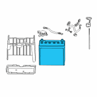 OEM Honda Battery, Mf (46B24R) Diagram - 31500-T3V-A03