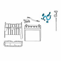 OEM Honda Accord Cable Assembly, Battery Diagram - 32410-T3V-A01