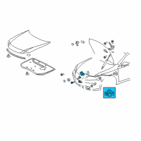 OEM 2008 Lexus ES350 Hood Lock Assembly Diagram - 53510-33341