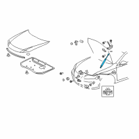 OEM 2009 Lexus ES350 Hood Support Assembly, Right Diagram - 53440-0W131