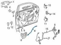 OEM Cadillac CT4 Lock Cable Diagram - 23446630