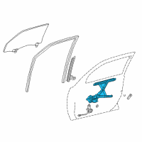 OEM Pontiac Vibe Front Side Door Window Regulator Diagram - 88969902