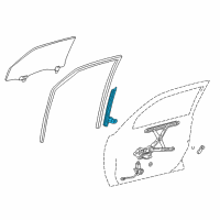 OEM Pontiac Channel, Front Side Door Window Rear Guide Diagram - 88970923