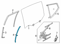 OEM Nissan Versa Sash Assy-Rear Door Partition, RH Diagram - 82222-5EF0A