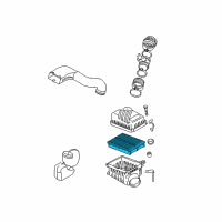 OEM 2007 Hyundai Tucson Air Cleaner Filter Diagram - 28113-08000
