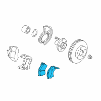 OEM 2004 Ford Escape Front Pads Diagram - 1U2Z-2V001-BA