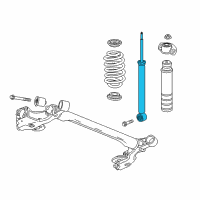 OEM 2015 Chevrolet Spark EV Rear Shock Absorber Assembly Diagram - 95418638