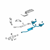 OEM 2016 Buick Enclave Muffler & Pipe Diagram - 23452801