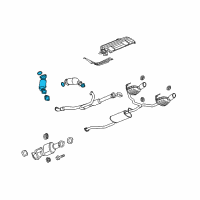 OEM GMC Acadia Limited Converter & Pipe Diagram - 23229313