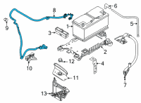 OEM 2020 BMW X1 BATTERY CABLE/CABLE STARTER Diagram - 12-42-8-654-635