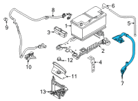 OEM 2020 BMW M235i xDrive Gran Coupe BATTERY CABLE, NEGATIVE, IBS Diagram - 61-21-9-442-117