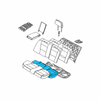 OEM 2008 BMW 335i Foam Section, Seat Diagram - 52-20-7-118-746