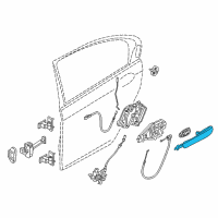 OEM BMW 740e xDrive Outer Left Painted Door Handle Diagram - 51-21-7-392-131