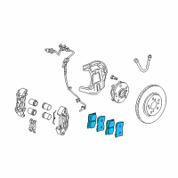 OEM 2012 Acura RL Front Pad Set Diagram - 45022-SJA-050