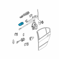 OEM 2004 BMW 325xi Inside Left Door Handle Diagram - 51-42-8-200-751