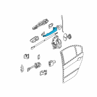 OEM 2003 BMW 325xi Exterior Door Handle - Left Diagram - 51-21-8-253-455