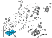 OEM 2022 Kia Carnival PAD ASSY-2ND SEAT CU Diagram - 89K15R0040