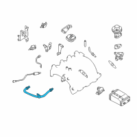 OEM Nissan Altima EGR Tube Diagram - 14725-F4404