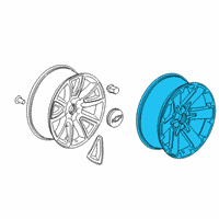 OEM 2016 GMC Sierra 1500 Wheel, Alloy Diagram - 19301162