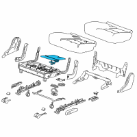 OEM 2019 Cadillac XT5 Seat Cushion Heater Diagram - 13511914