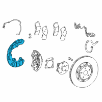OEM 2018 Lexus LC500h Cover, Disc Brake Dust Diagram - 47782-11010