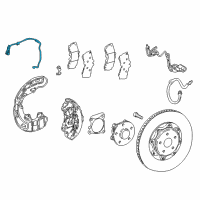 OEM 2022 Lexus LC500 Wire Assembly, Pad Wear Diagram - 47770-11010