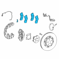 OEM 2021 Lexus LC500 Disc Brake Pad Kit Diagram - 04465-11011