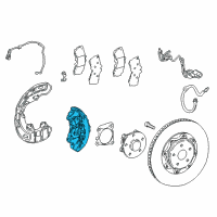 OEM Lexus LC500h Front Passenger Disc Brake Cylinder Assembly Diagram - 47730-11050