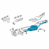 OEM 1995 Ford Explorer Muffler & Pipe Diagram - F67Z-5230-BAA