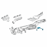 OEM 2001 Ford Explorer Muffler & Pipe Hanger Diagram - F87Z5A246DA