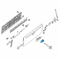 OEM 2017 Nissan Titan Cylinder Set-Rear Gate Lock Diagram - K3477-EZ01A