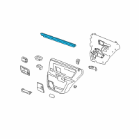 OEM 2007 Cadillac SRX Sealing Strip-Rear Side Door Window Inner Diagram - 25880874