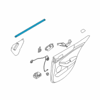 OEM 2014 Kia Cadenza WEATHERSTRIP-Rear Door Belt Inside Diagram - 832413R000GVF