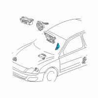 OEM 2000 Toyota Avalon Side Sensor Diagram - 89860-07020