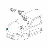 OEM Lexus ES300 Sensor, Air Bag, Front RH Diagram - 89173-39195