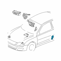 OEM 2003 Toyota Avalon Side Sensor Diagram - 89830-07060