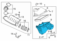 OEM Nissan Frontier Air Cleaner Housing Diagram - 16528-9BT1A