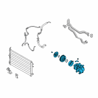 OEM Kia Sedona Reman Compressor Assembly Diagram - 977014D900RU