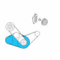 OEM 1998 Honda Civic Belt, Compressor (4Pk820) Diagram - 38920-P2A-013