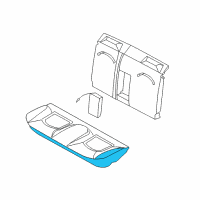 OEM 2002 Dodge Intrepid Rear Seat Cushion Diagram - UF981T5AA