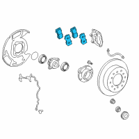 OEM 2019 Lexus LX570 Front Disc Brake Pad Kit Diagram - 04465-60280