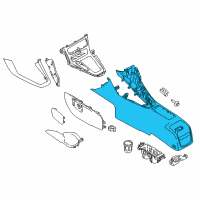 OEM 2017 Ford Focus Center Console Diagram - F1EZ-58045A36-AA