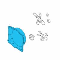 OEM 1992 Dodge B150 SHROUD-Fan Diagram - 52027864