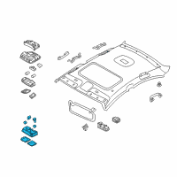 OEM 2014 Hyundai Sonata Rear Personal Lamp Assembly Diagram - 92870-3S000-TX