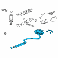 OEM 2012 Buick Regal Muffler Asm-Exhaust (W/ Exhaust Pipe) *Ab3V Diagram - 23369186